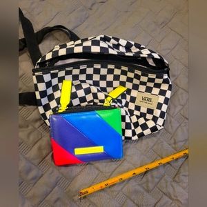 Rainbow Wallet and Vans Hip Fanny Pack